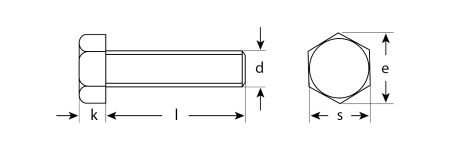 ЗУБР DIN 933, кл. пр. 5.8, M12 х 25 мм, цинк, 4 шт, болт (4-303076-12-025)