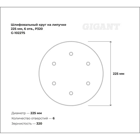 Шлифовальный круг Gigant G-102275