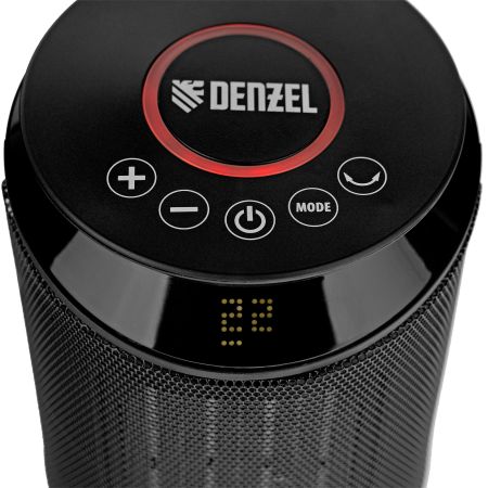 Тепловентилятор керамический DTFC-2000X, 2 кВт, wi-fi, пульт, динамик, вращение, 3 реж. Denzel
