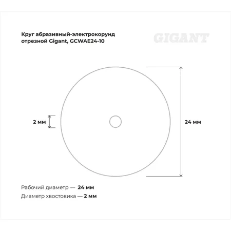 Абразивный круг отрезной Gigant GCWAE24-10