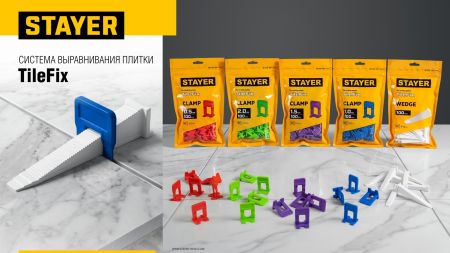 STAYER СВП TileFix, 2,0 мм, 500 шт, система выравнивания плитки ″ворота″ (33847-500)