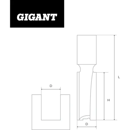 Пазовая прямая фреза Gigant GC-0061
